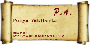 Pelger Adalberta névjegykártya
