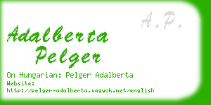 adalberta pelger business card